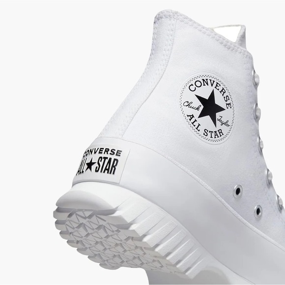 Converse Lugged 2.0 White High Top Platform Sneakers - Picture 2 of 6